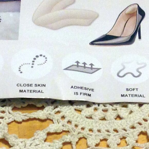 Sheepskin heel liners / heel grips / heel protectors - Picture 4 of 6